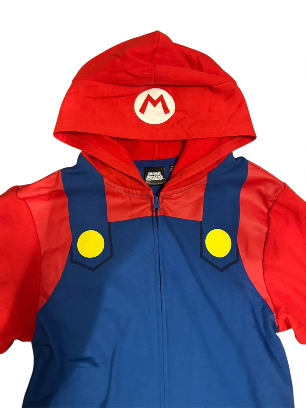 Super Mario Hooded Zip Jacket - Red & Blue